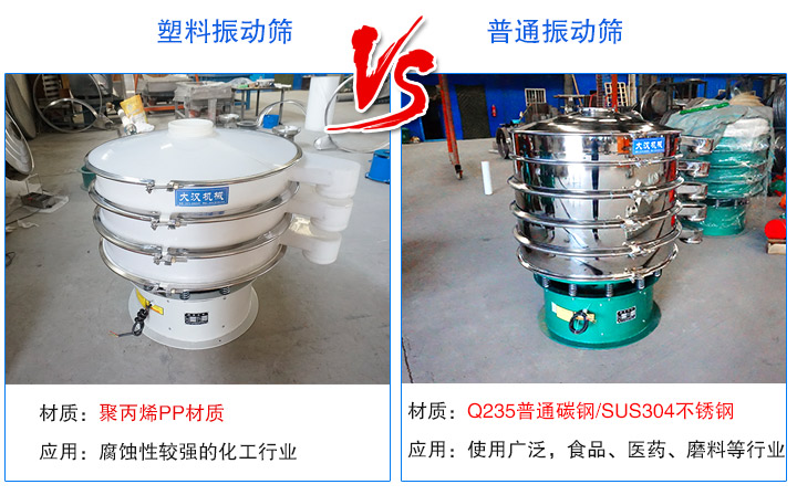 塑料振動篩與普通振動篩的區(qū)別