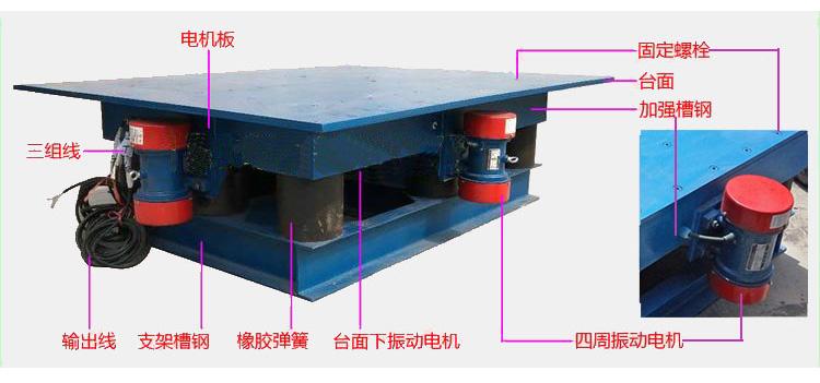 振動(dòng)平臺結(jié)構(gòu)組成